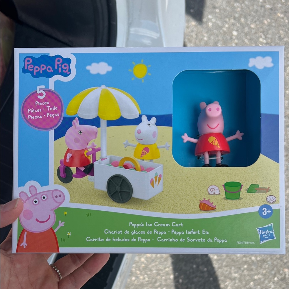Peppa Pig Beach Ice Cream Cart Playset - Pink and Yellow